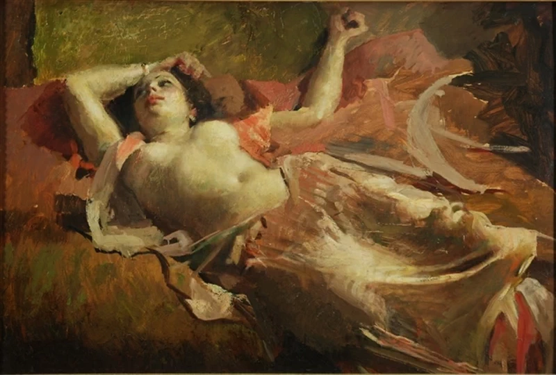 Nudo di donna sdraiata